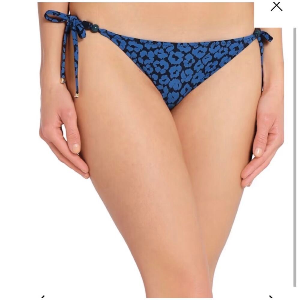 NWT Stella McCartney Marlin Leopard Swim Bottom Blue - Size: Small